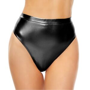 Black Metallic Thong Panty for Dance, Costume, Festival Wear Women’s Small.